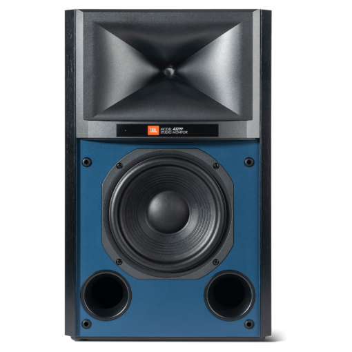 JBL 4329P Studio Monitor-aktiv høyttaler er et fullstendig selvstendig forsterket høyttalersystem med høyoppløselig streaming-lyd og prosumer-tilkobling.