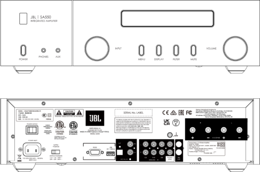 JBL SA 550 Integrert forsterker